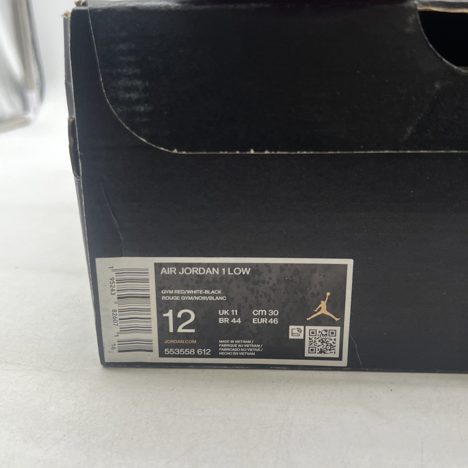Size 12 - Air Jordan 1 Low Bred Toe (553558-612)