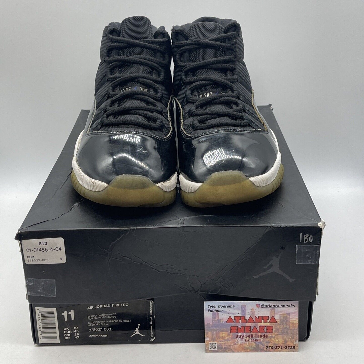 Size 11 - Jordan 11 Retro High Space Jam Blue Black Leather Suede (378037-003)