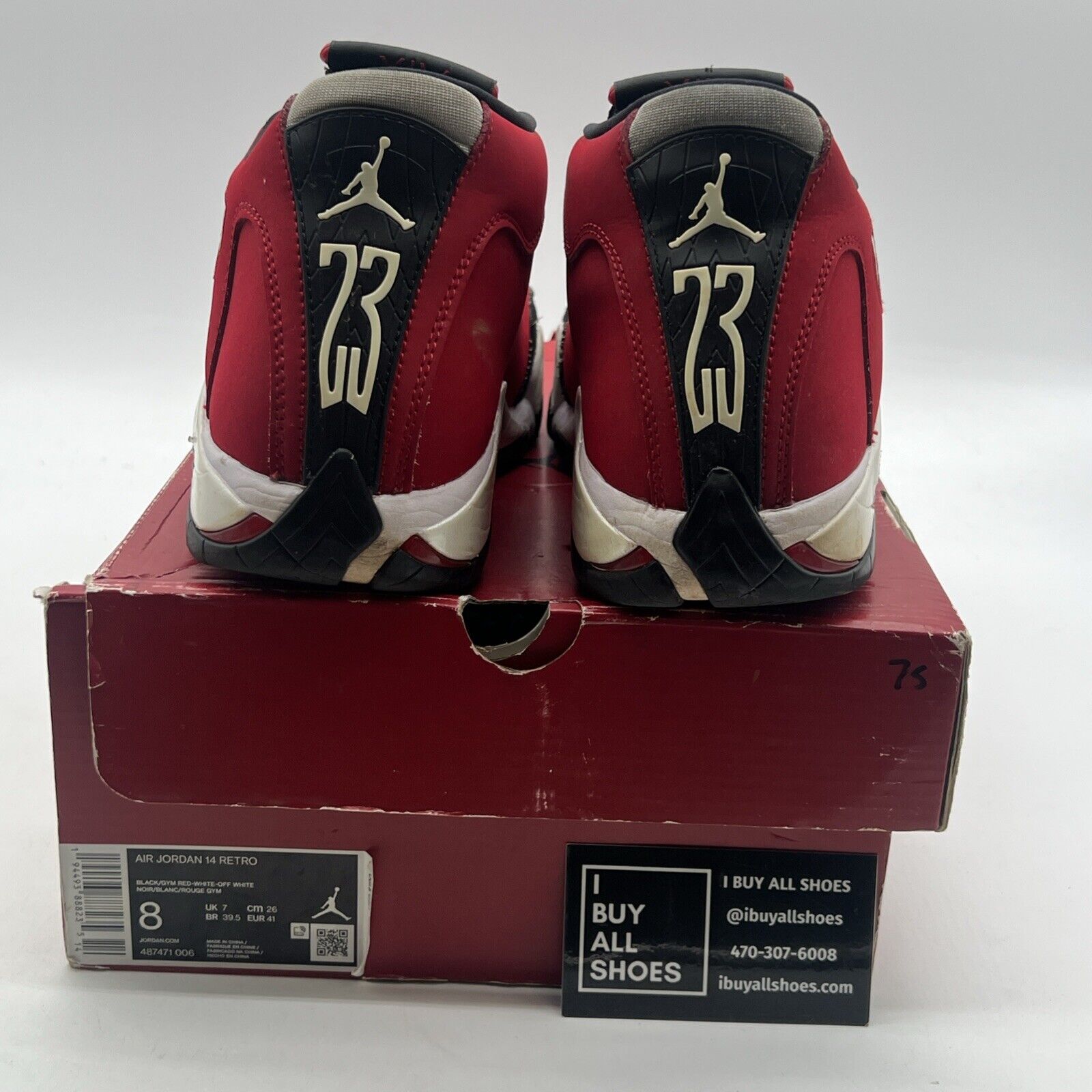 Size 8 - Air Jordan 14 Retro Gym Red (487471-006)