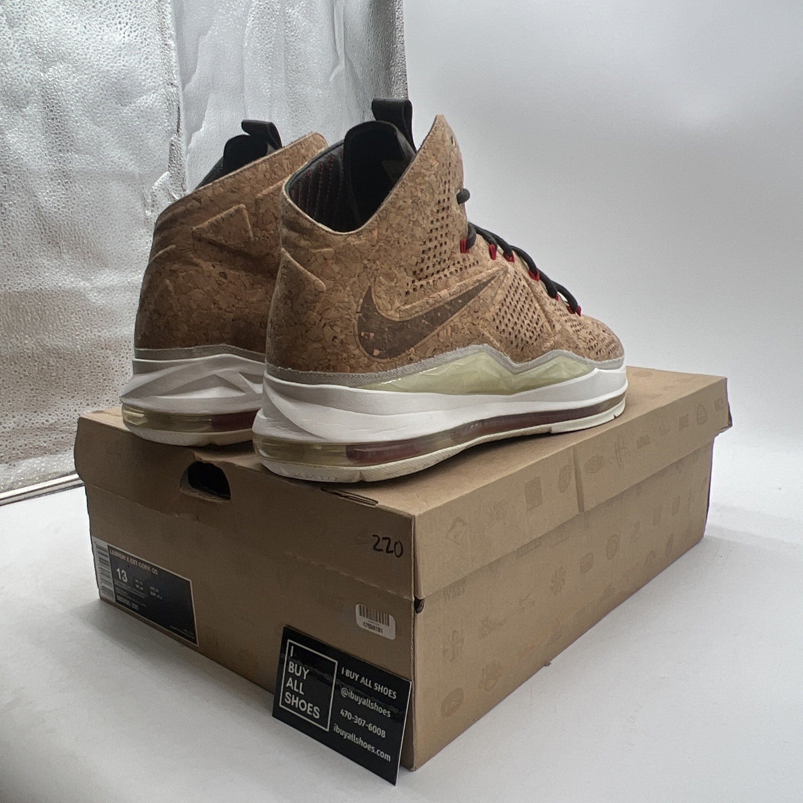Size 13 - Nike LeBron 10 EXT QS Cork (580890-200)