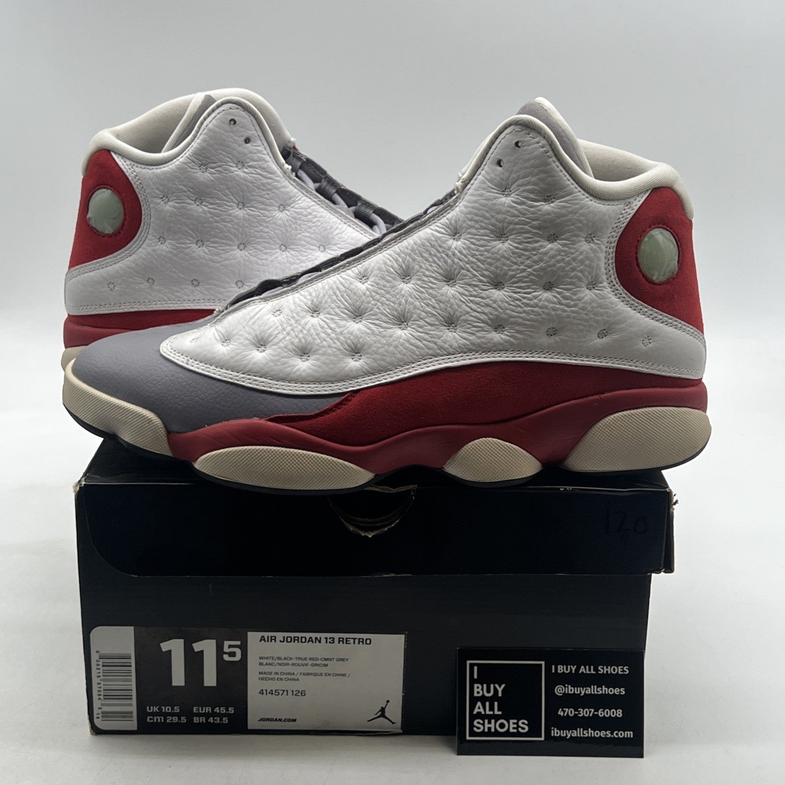 Size 11.5 - Air Jordan 13 Retro 2014 Grey Toe (414571-126)