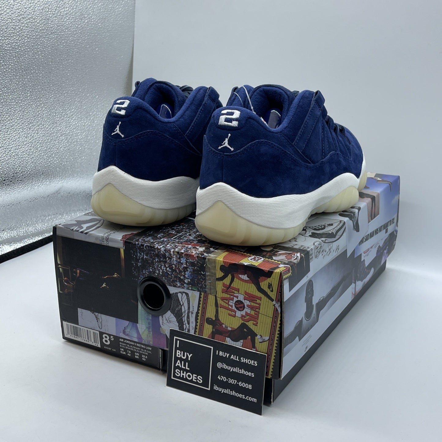 Size 8.5 - Air Jordan 11 Retro Low RE2PECT Blue Suede (AV2187-441)