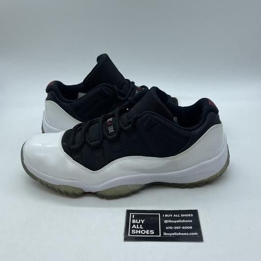 Size 9.5 - Air Jordan 11 Retro Low Tuxedo White Black Leather (528895-110)
