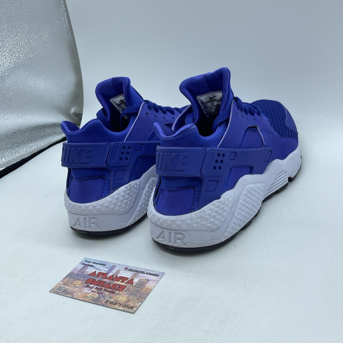 Size 9.5 - Nike Air Huarache Persian Violet Blue Sued Leather (318429-500)