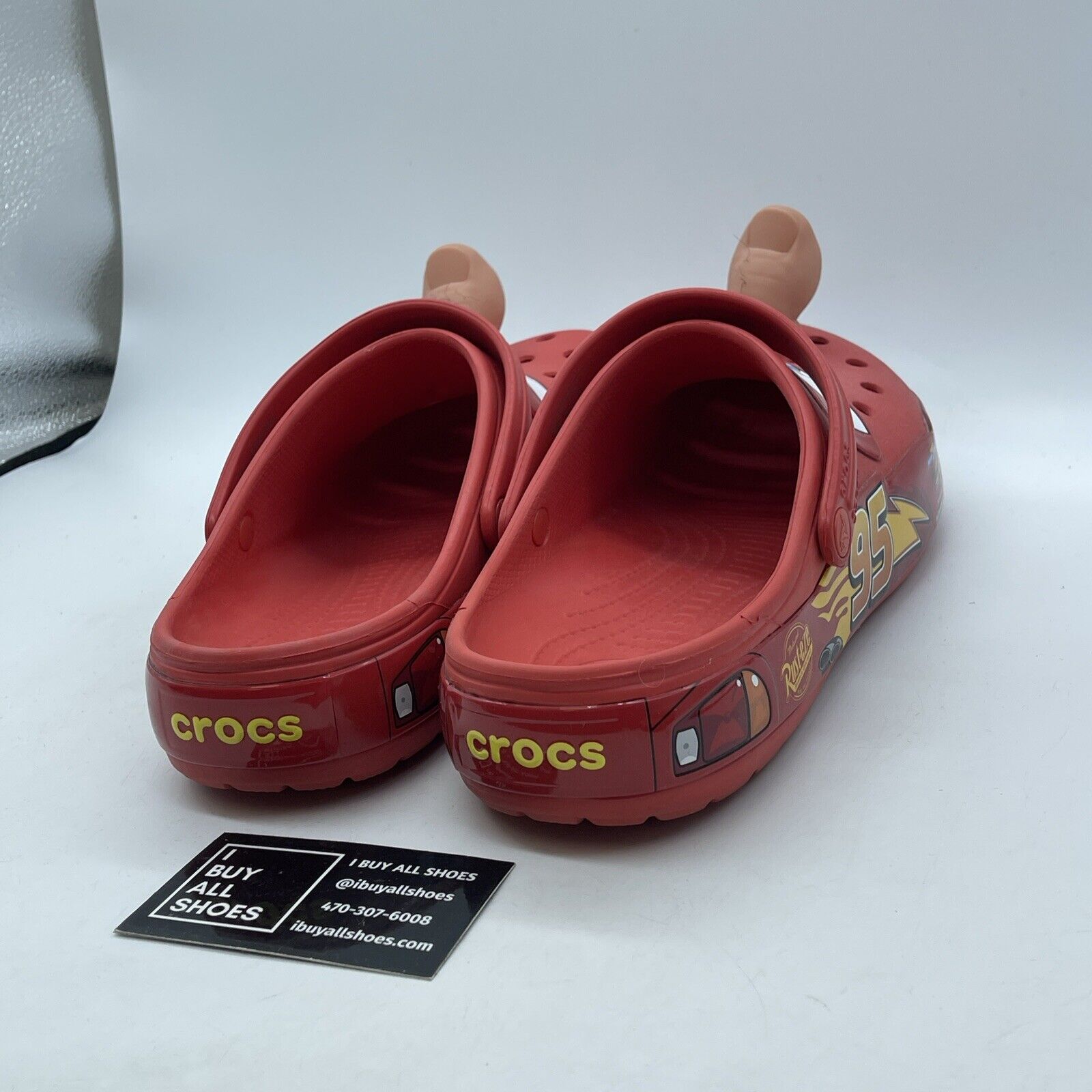 Size 11 - Crocs Classic Clog Cars Lightning Mcqueen Red Slippers Slides