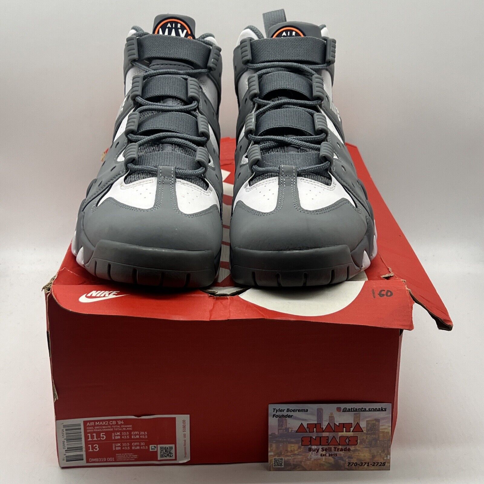 Size 11.5 - Nike Air Max 2 CB 94 2021 Cool Grey White Leather Suede (DM8319-001)