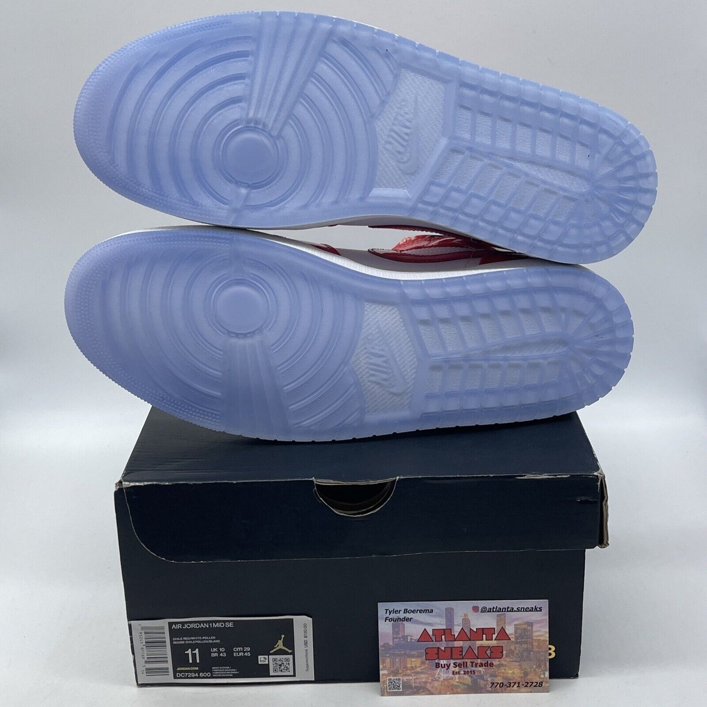 Size 11 - Air Jordan 1 Mid SE Barcelona Swearter White Red Leather (DC7294-600)