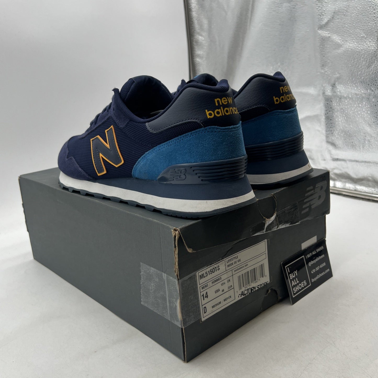 Size 14 - New Balance 515 D Classics Lifestyle Shoes Navy Blue (ML5150TS)