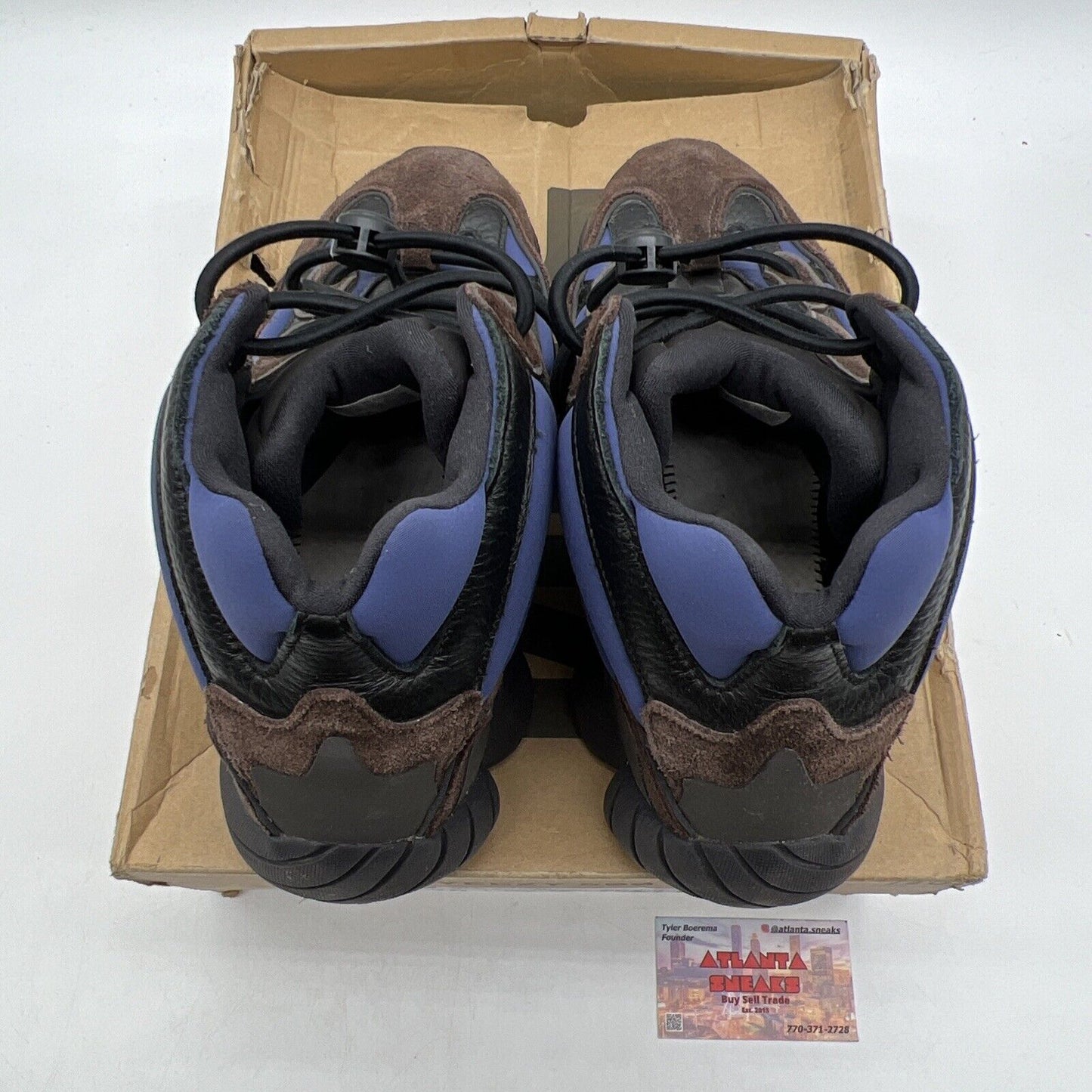 Size 10 - Adidas Yeezy 500 High Tyrian Blue Brown Suede Leather (FY4269)