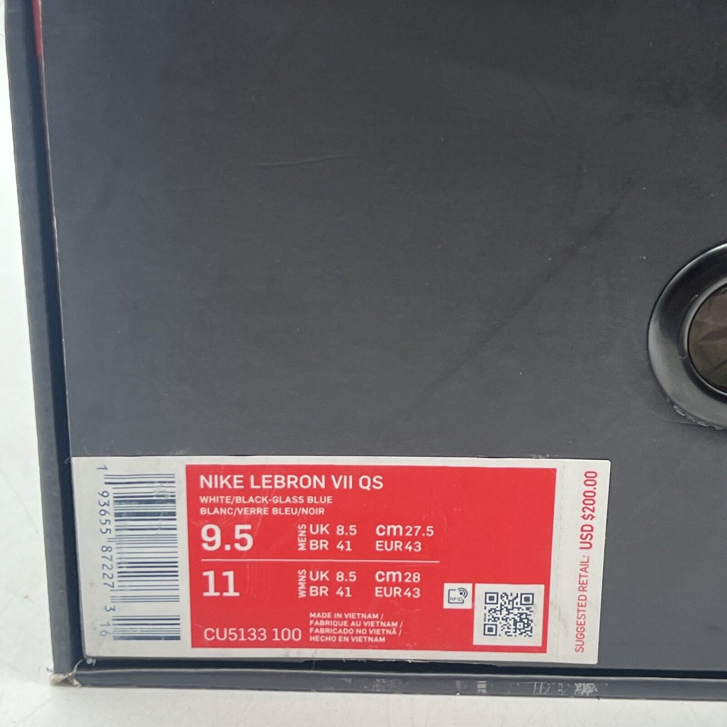 Size 9.5 - Nike Air Max LeBron 7 Retro QS 2019 Red Carpet Aqua Red (CU5133-100)