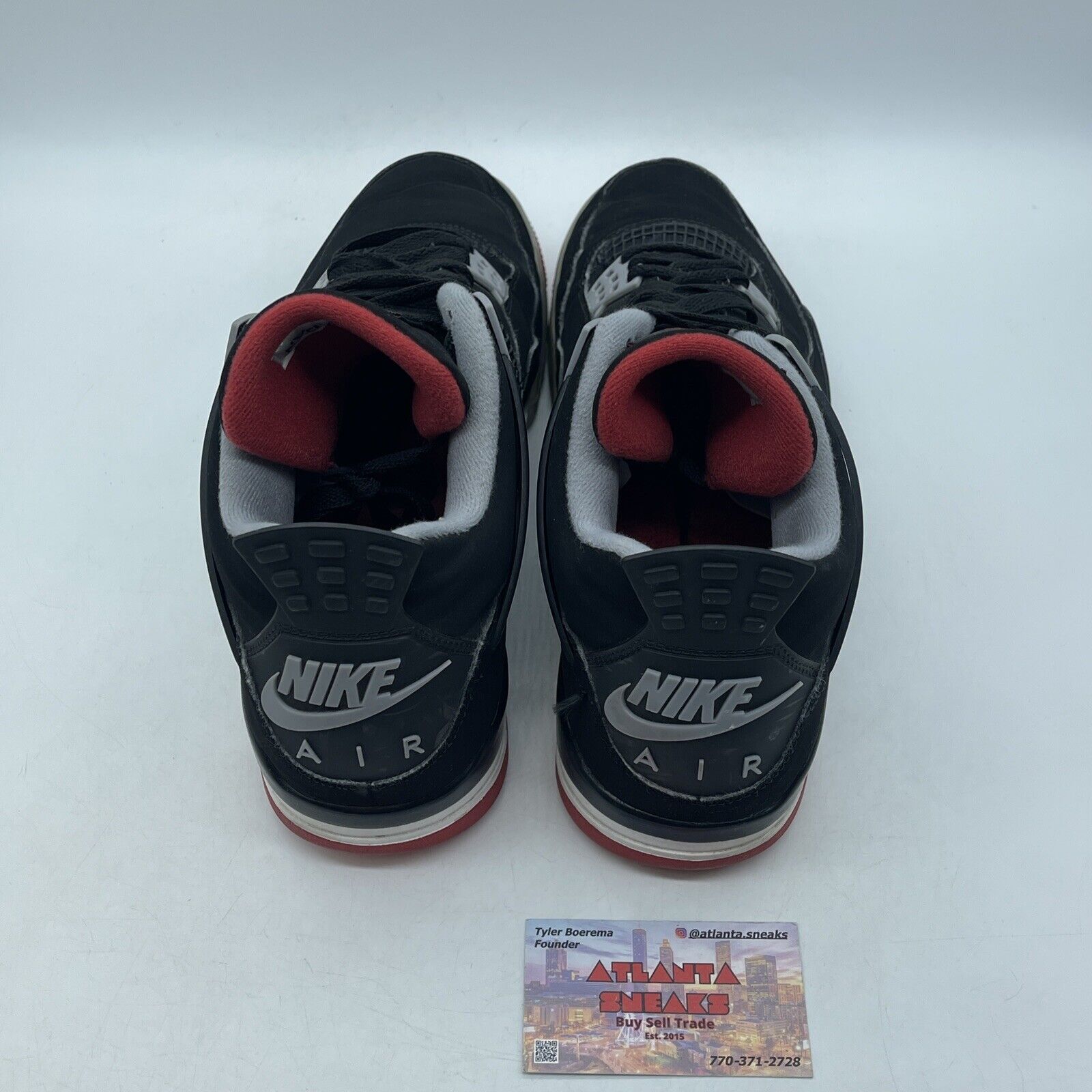 Size 12 - Jordan 4 Retro OG Mid Bred 2019 Black White Red Gray (308497-060)