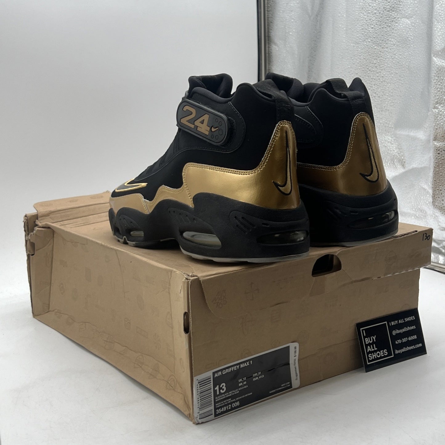 Size 13 - Nike Air Griffrey Max 1 Black (354912-006)