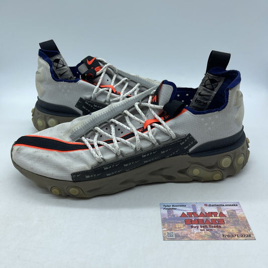 Size 11 - Nike React WR ISPA Summit White Orange Blue Black Suede (AR8555-100)