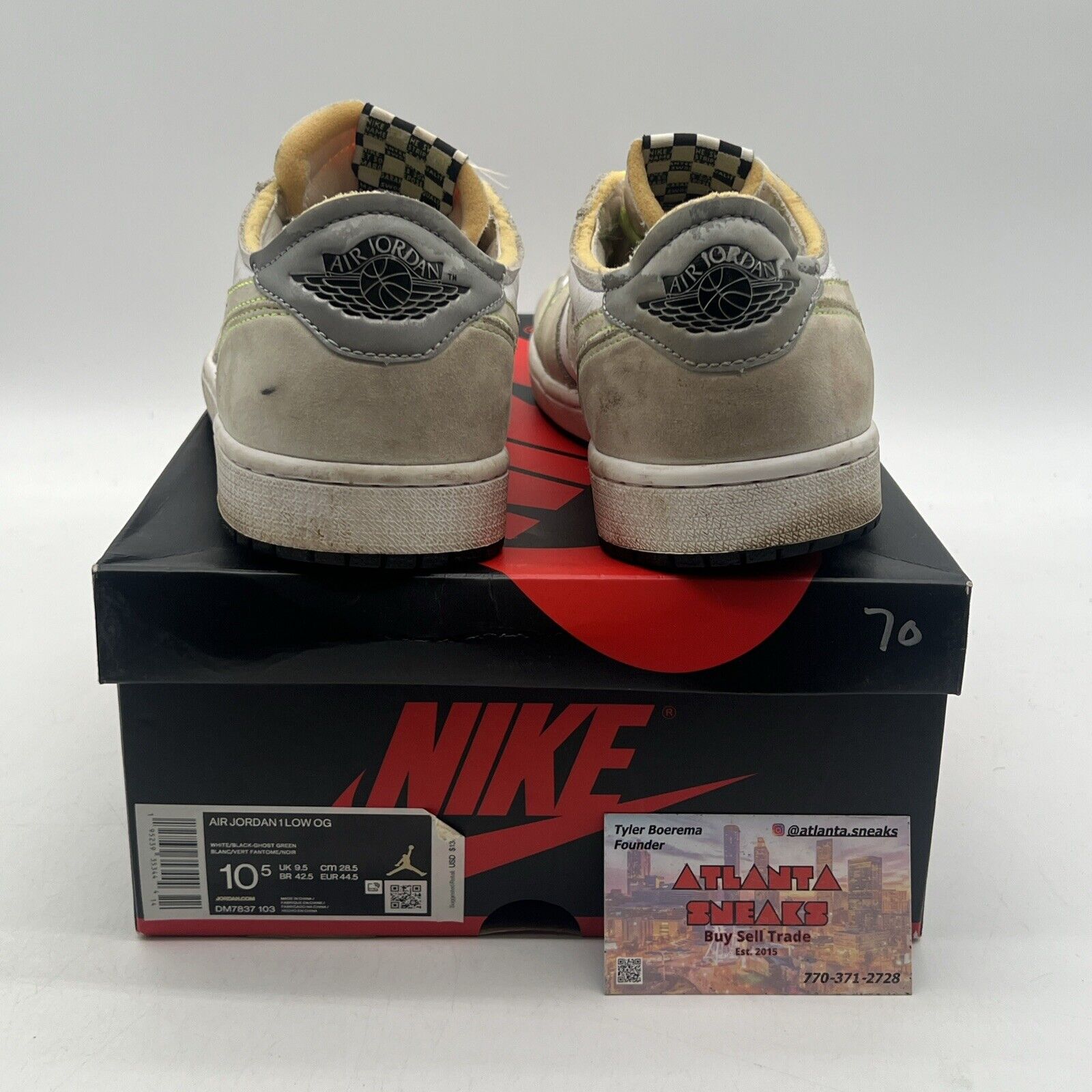 Size 10.5 - Air Jordan 1 OG Low Ghost Green (DM7837-103)