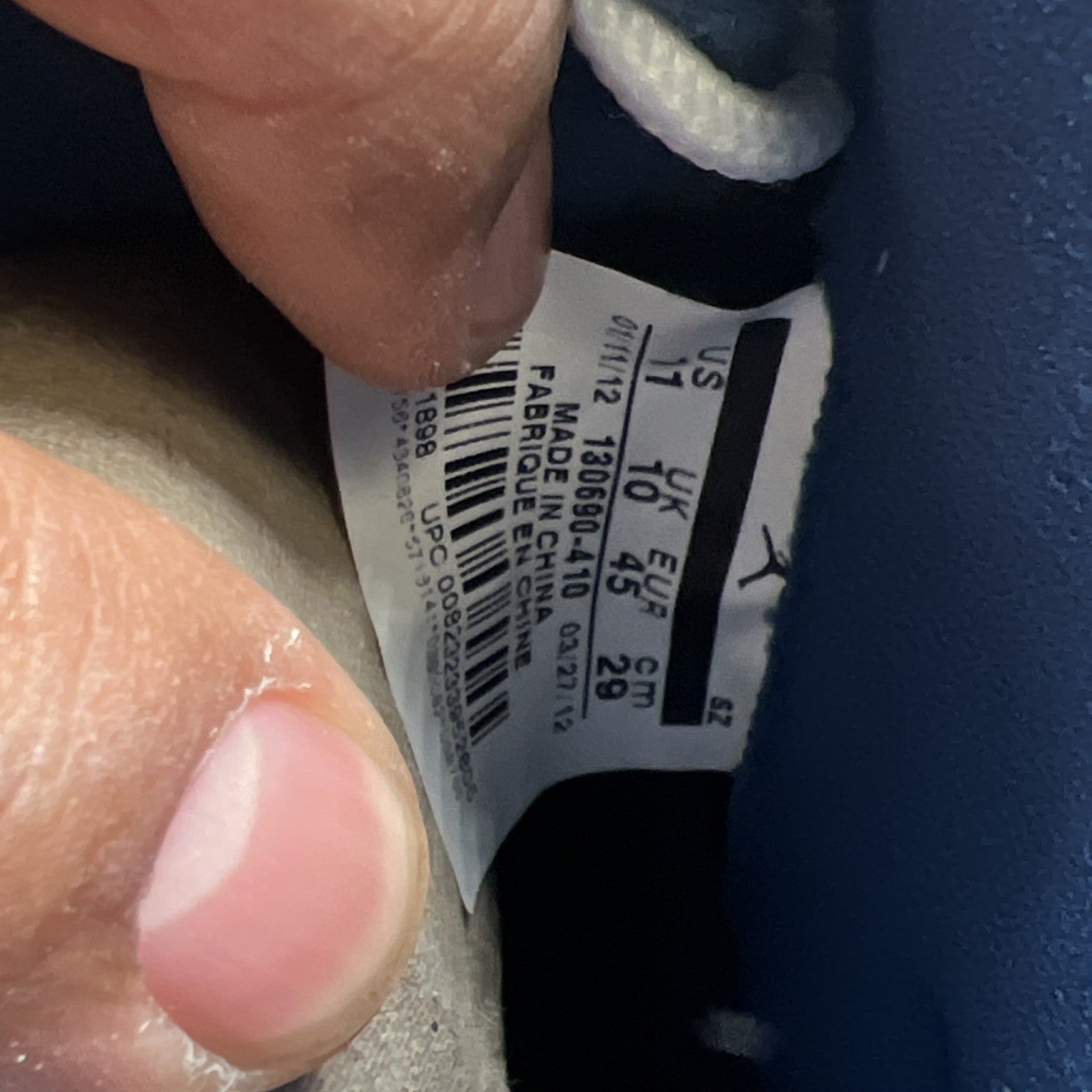 Size 11 - Air Jordan 12 Retro 2012 Obsidian (130690-410)