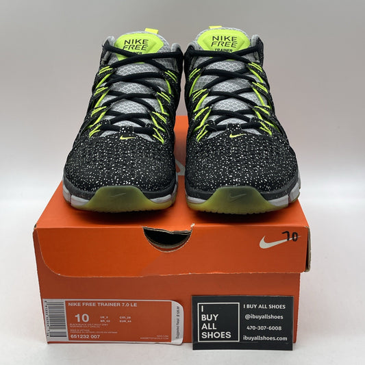 Size 10 - Nike Free Trainer 7 LE Mid Cement City Black White Grey (651232-007)