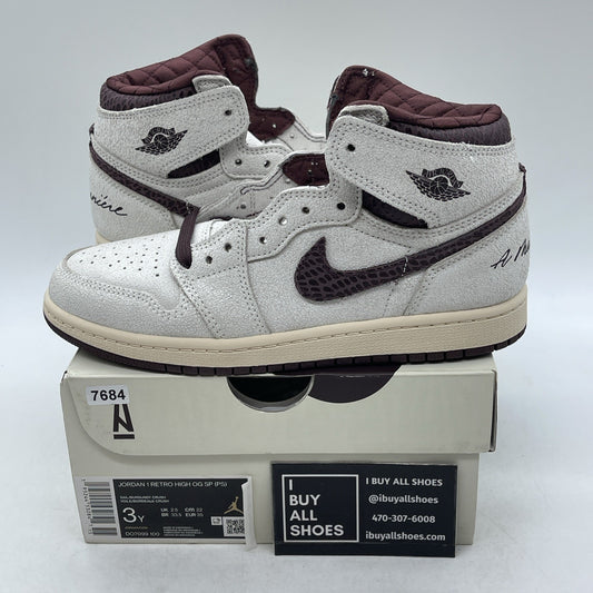 Size 3Y - Air Jordan 1 OG x A Ma Maniere High Airness (DO7099-100)
