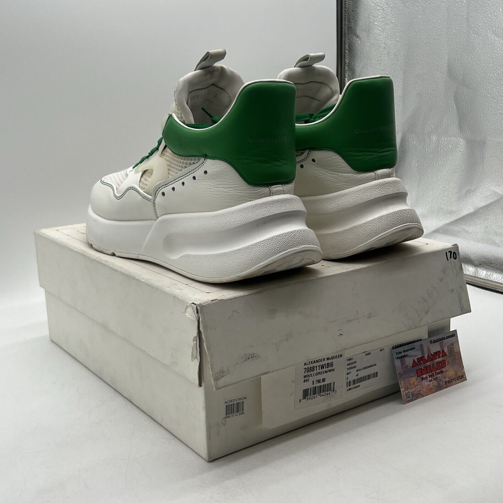 Size 12 - Alexander McQueen Oversized Men's Runner  White Green