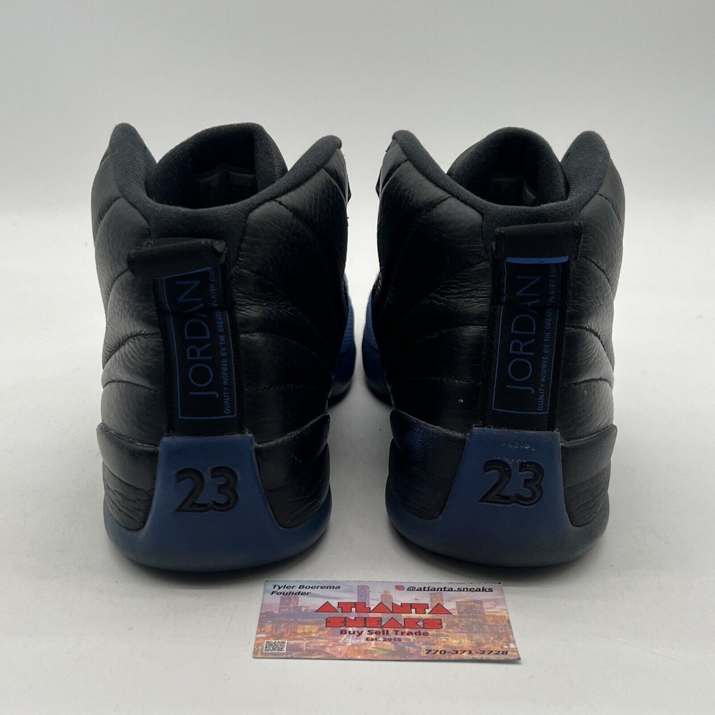 Size 12 - Air Jordan 12 Retro Game Royal Black Blue Leather (130690-014)