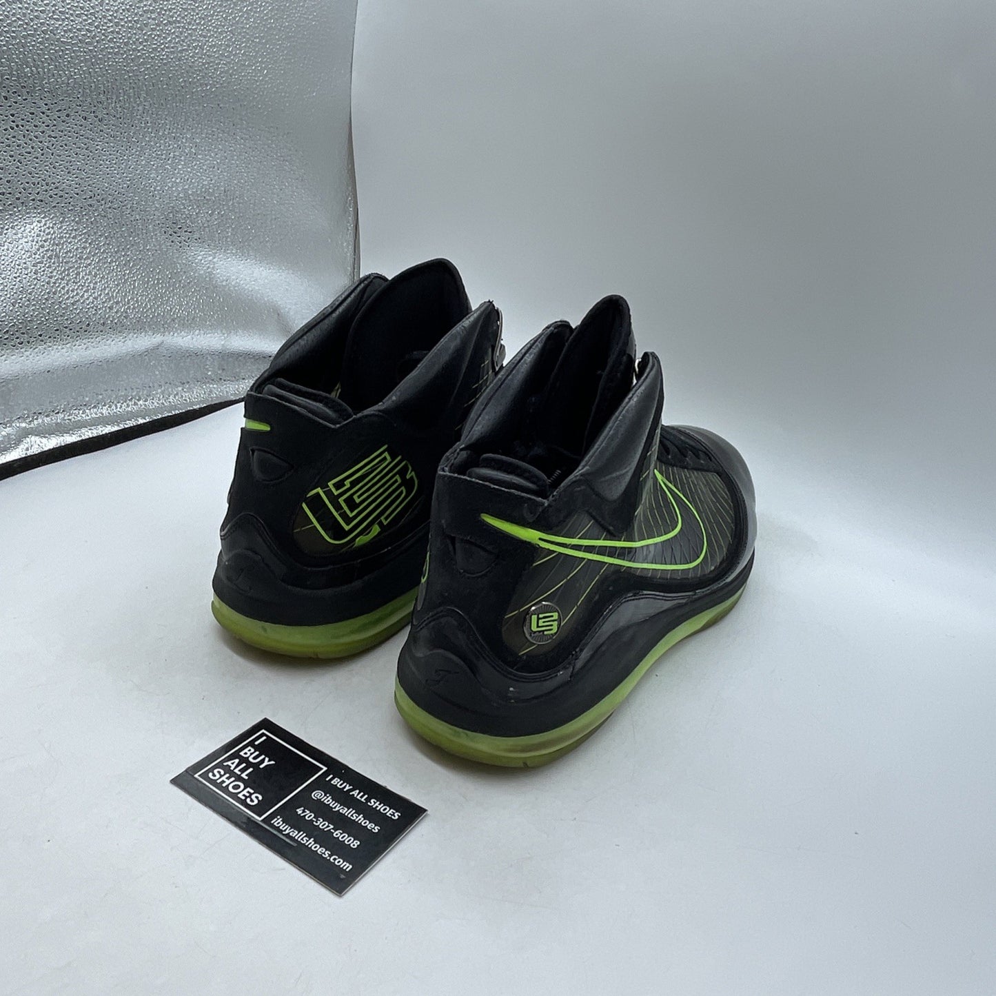 Size 14 - Nike Air Lebron 7 VII Dunkman Black Neon Green Zoom James (275664-006)