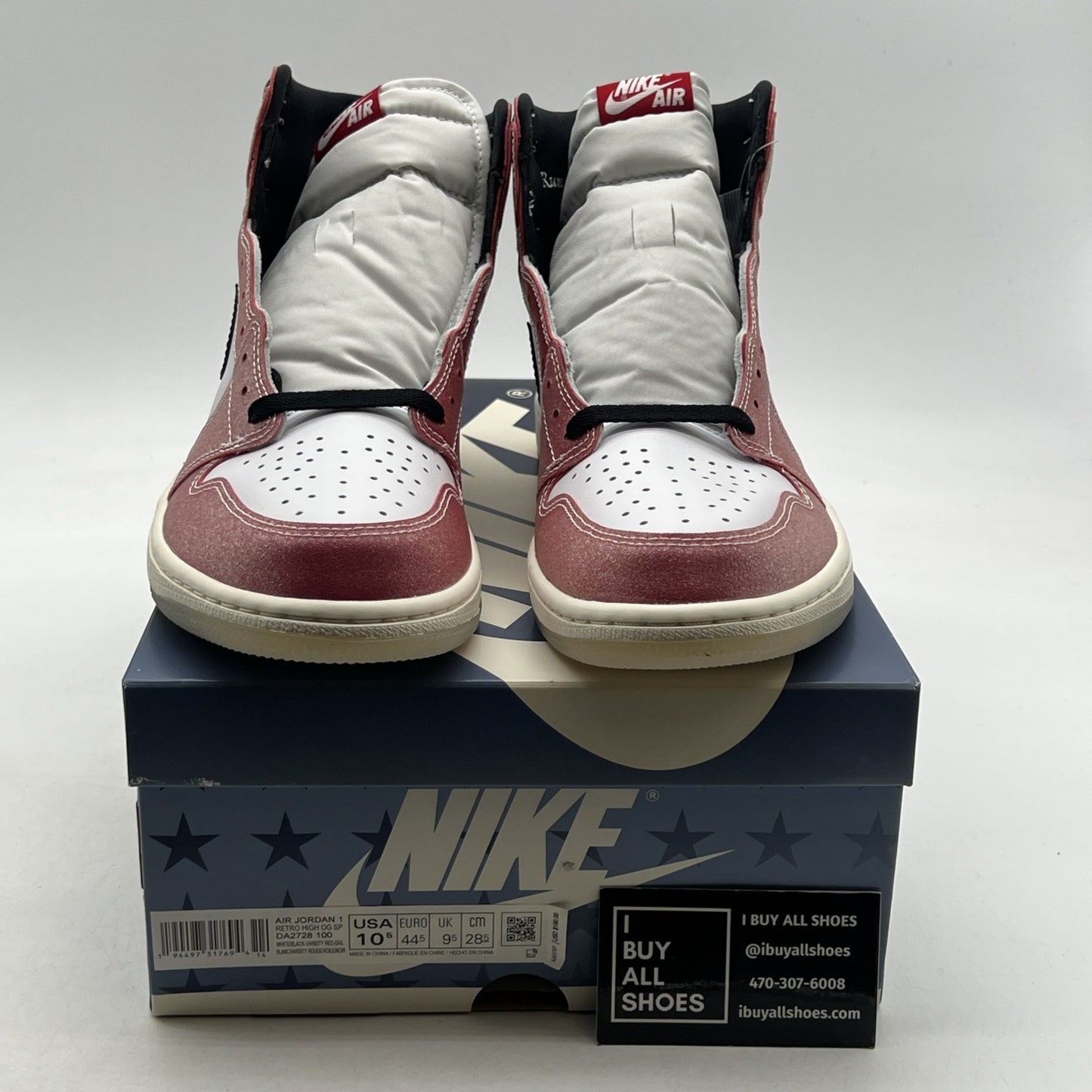 Size 10.5 -Air Jordan 1 Retro High OG SP x Trophy Room Chicago 2020 (DA2728-100)