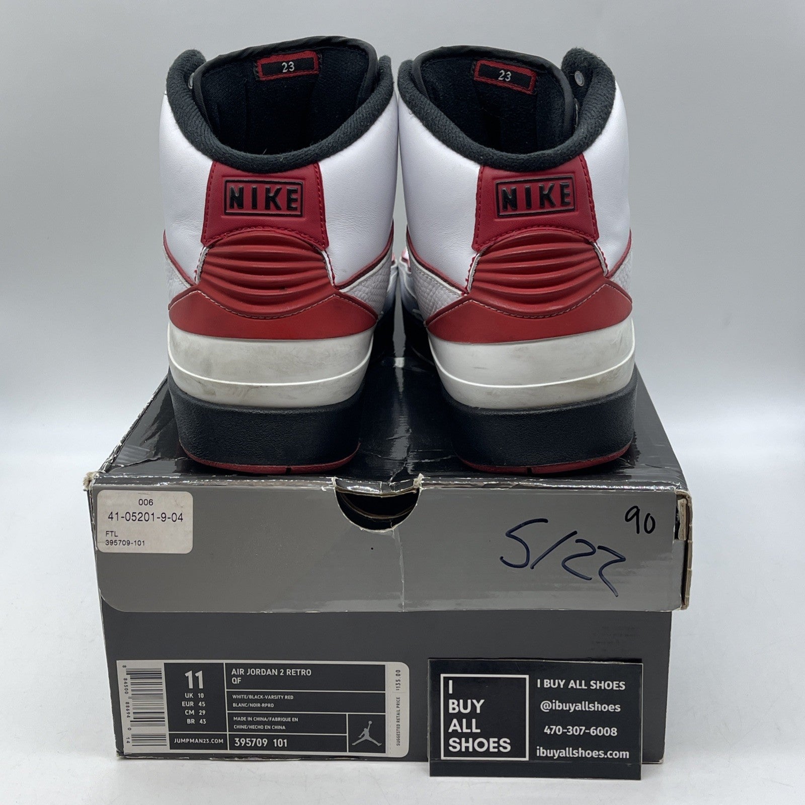 Size 11 - Air Jordan 2 Retro QF 2010 Varsity Red (395709-101)