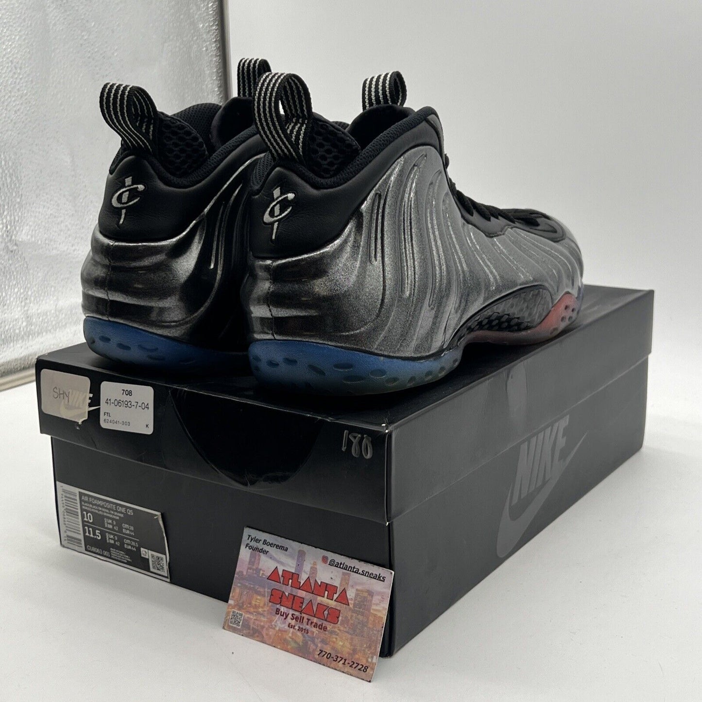 Size 10 - Nike Air Foamposite One QS Gradient Soles Black Purple (CU8063-001)