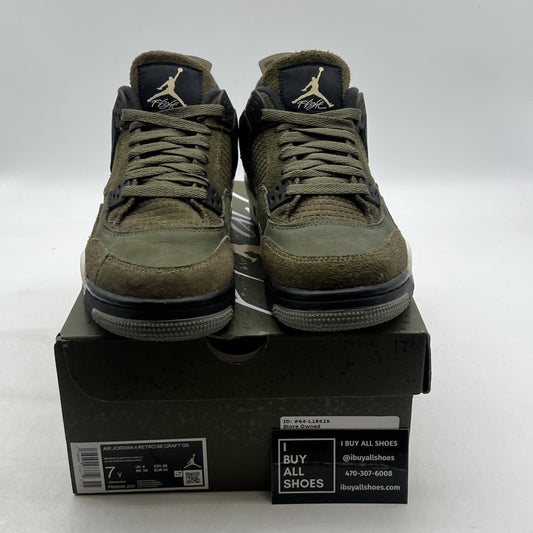 Size 7Y - Air Jordan 4 SE Retro Low Craft - Olive (FB9928-200)
