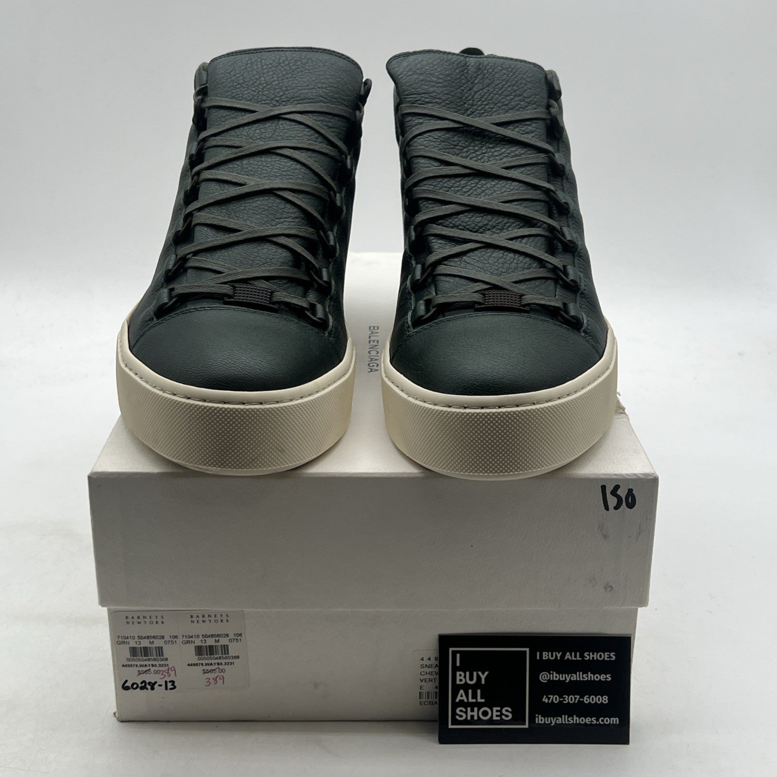 Size 46 - Balenciaga Sneakers Green Leather