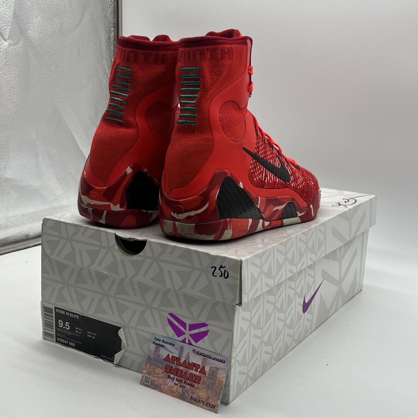 Size 9.5 - Nike Kobe 9 Elite Christmas Black (630847-600)