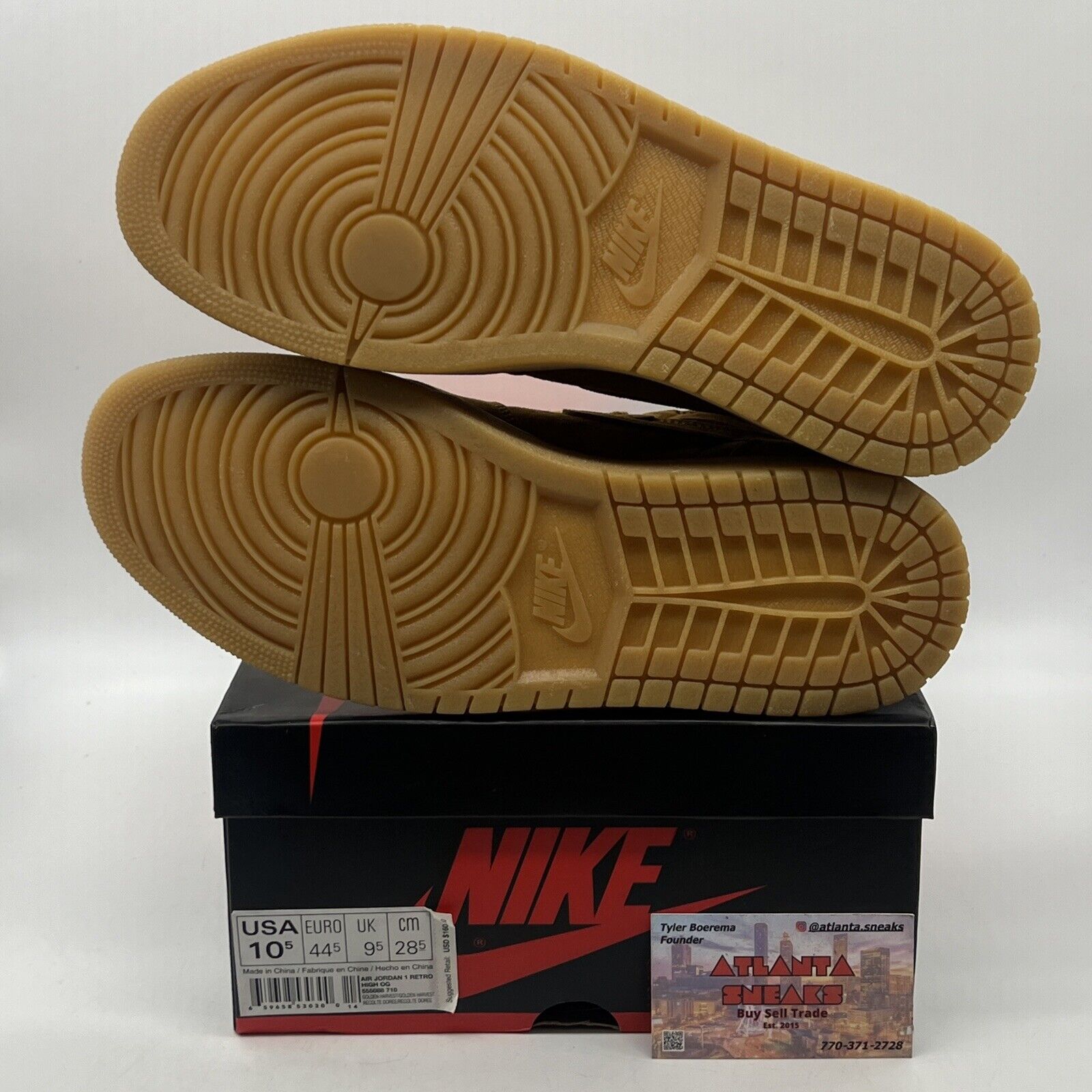 Size 10.5 - Air Jordan 1 Retro OG High Wheat Suede (555088-710)
