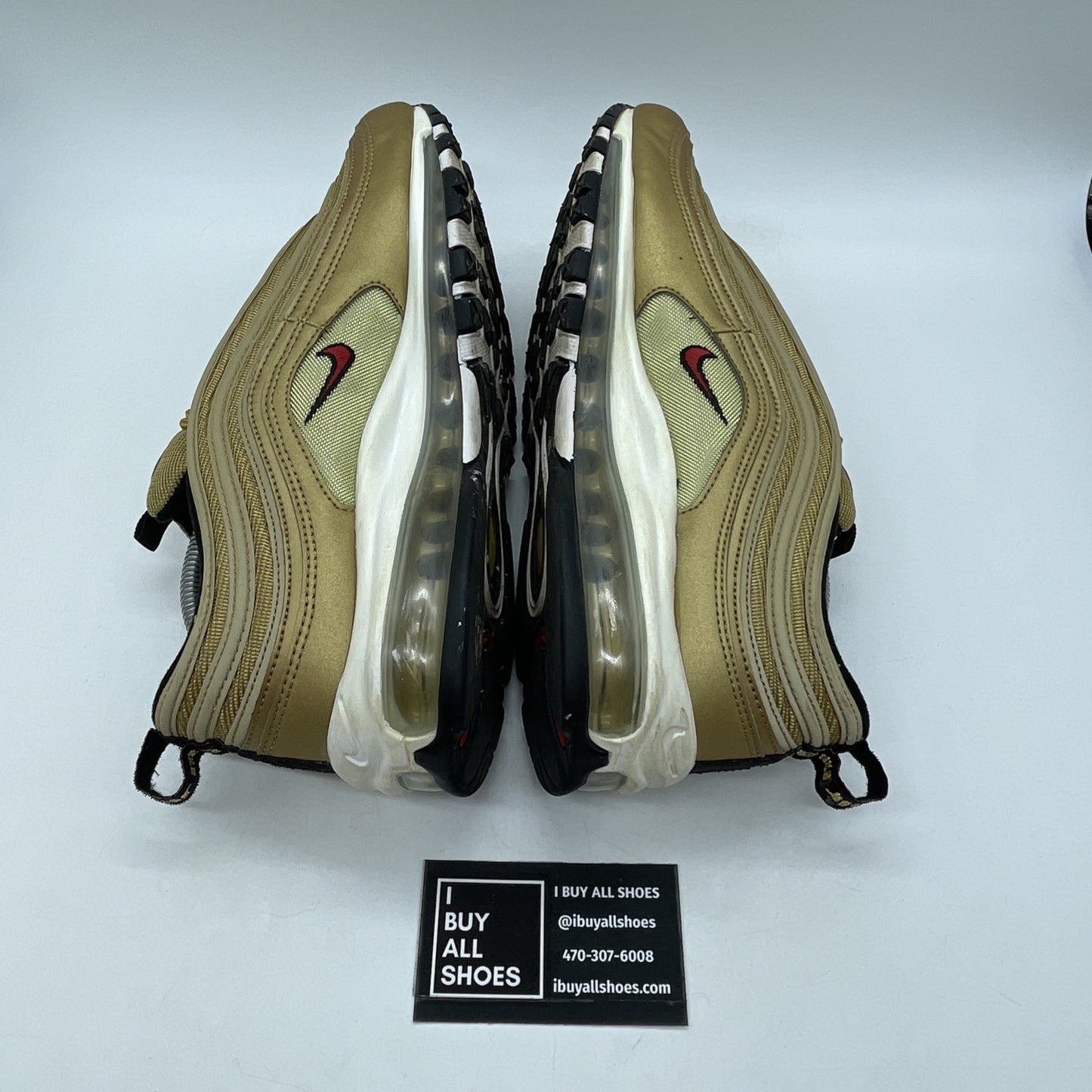 Size 10.5 - Nike Air Max 97 OG QS Metallic Gold Suede Leather (884421-700)