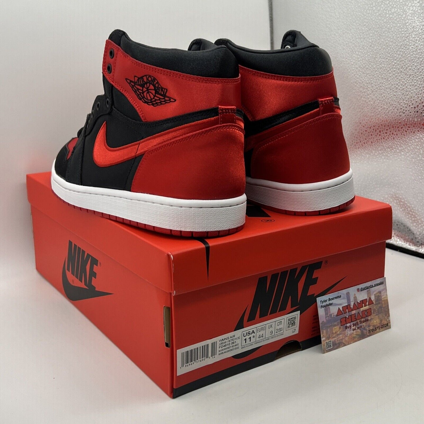 Size 11.5 - Air Jordan 1 Retro OG 2023 Satin Bred W Black Red White (FD4810-061)