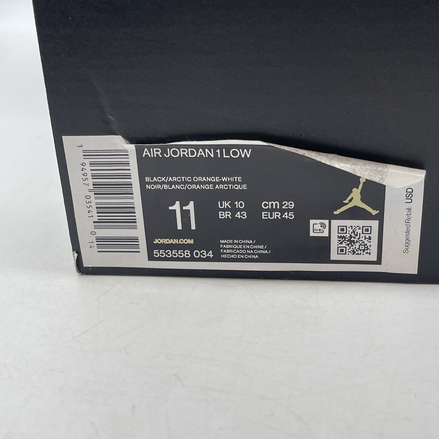 Size 11 - Air Jordan 1 Low Crimson Tint Black White Pink Leather (553558-034)
