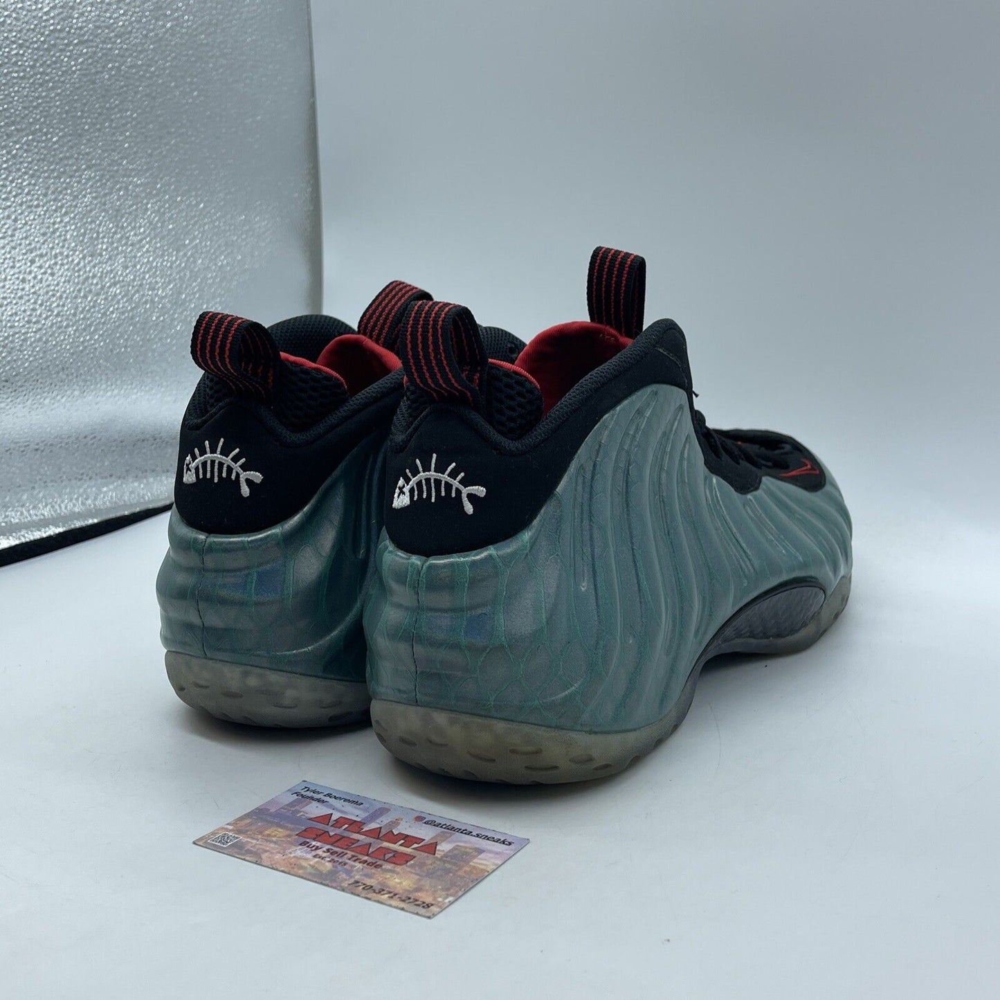Size 12.5 - Nike Air Foamposite One PRM Gone Fishing Green Blue (575420-300)