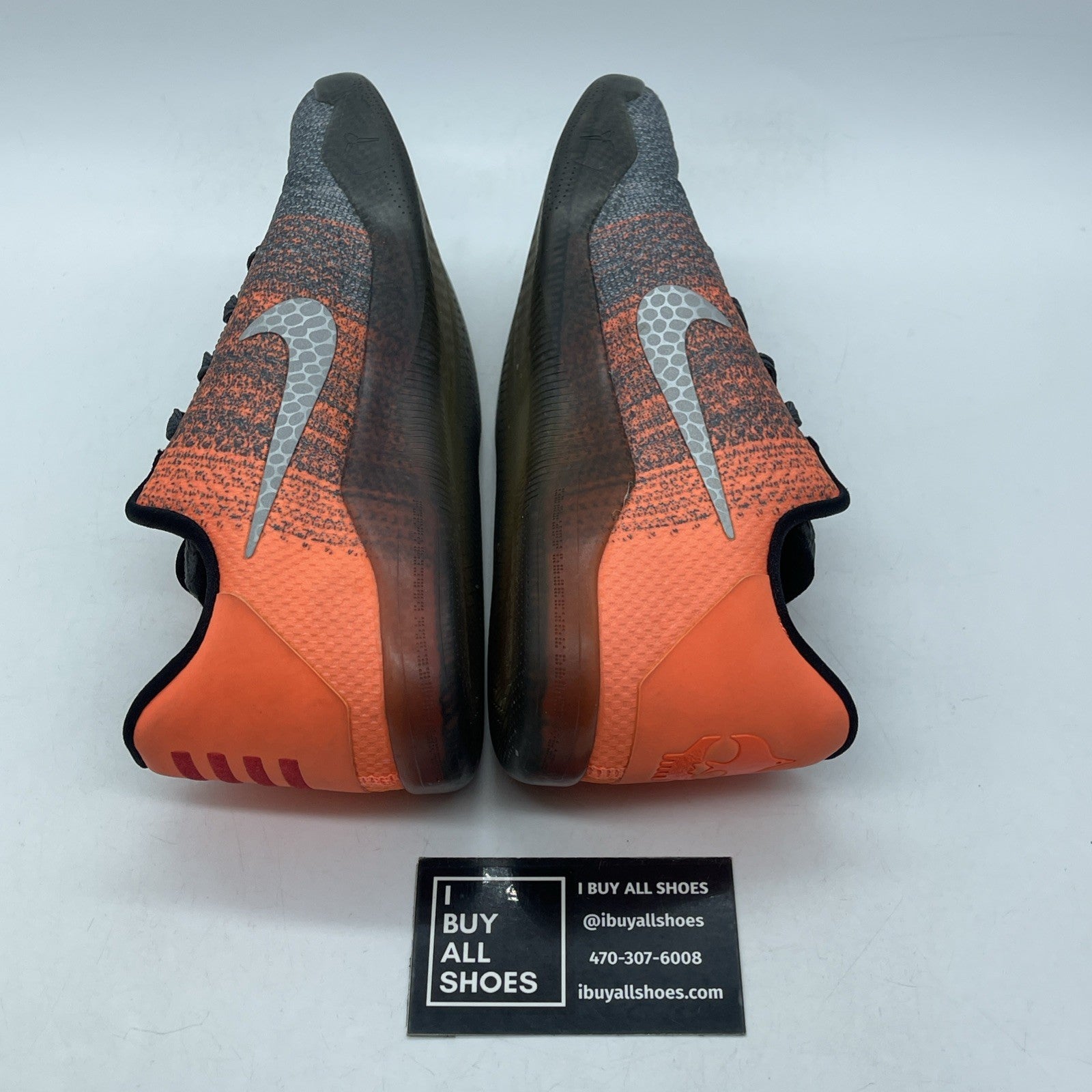 Size 5Y - Nike KOBE 11 XI Elite Low Easter  GREY/VOLT Orange (822945-078)