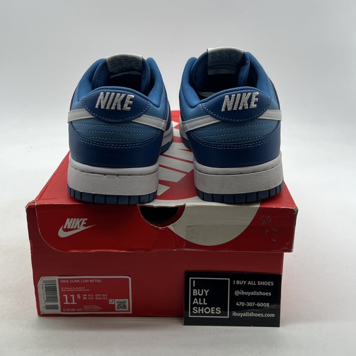 Size 11.5 - Nike Dunk Low Dark Marina Blue (DJ6188-400)