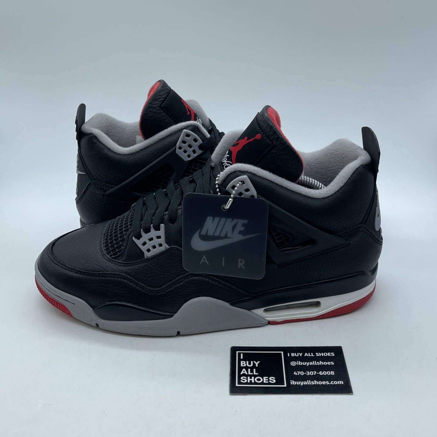 Size 11.5 - Jordan 4 Retro OG Mid Bred 2019 Black Leather (FV5029-006)
