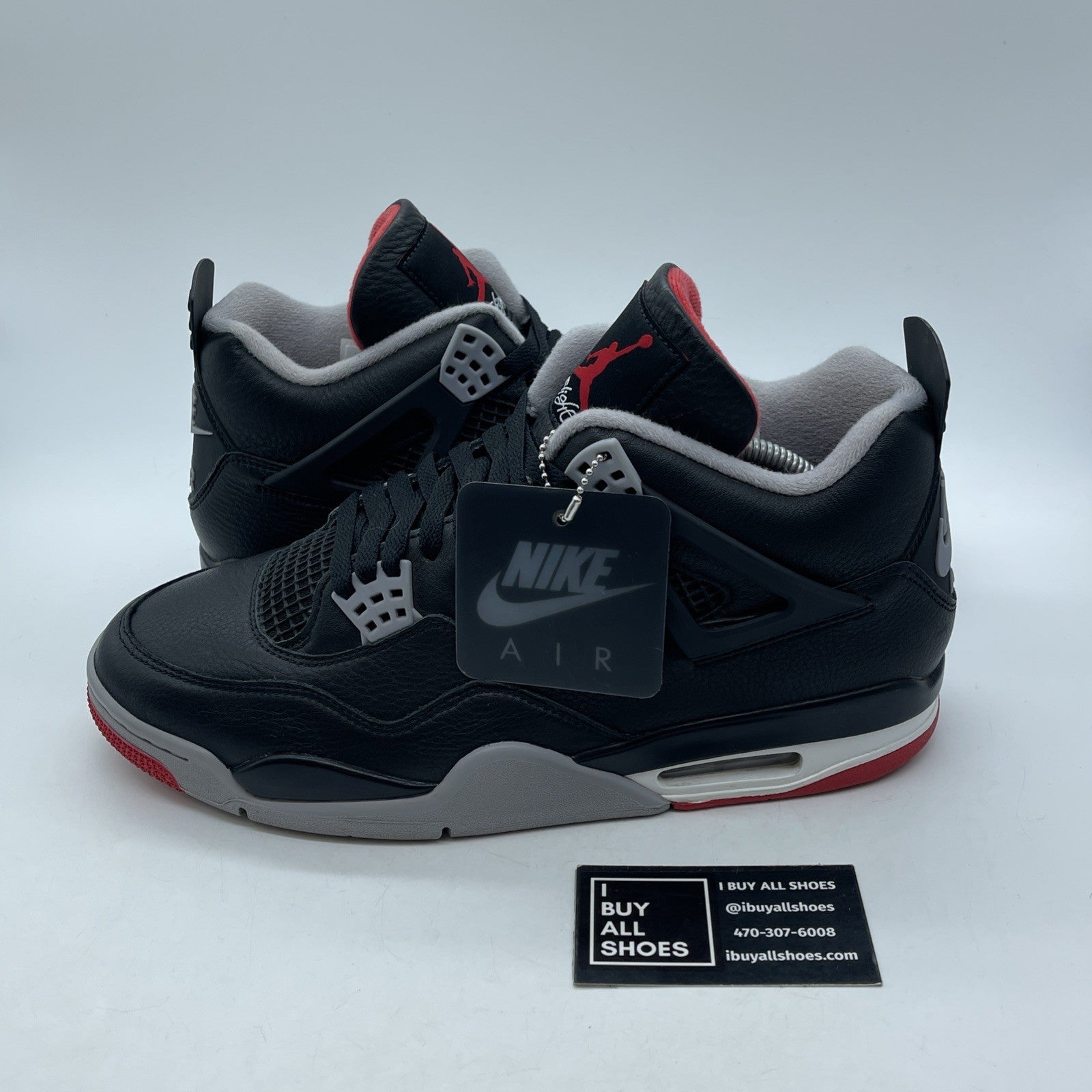 Size 11.5 - Jordan 4 Retro OG Mid Bred 2019 Black Leather (FV5029-006)