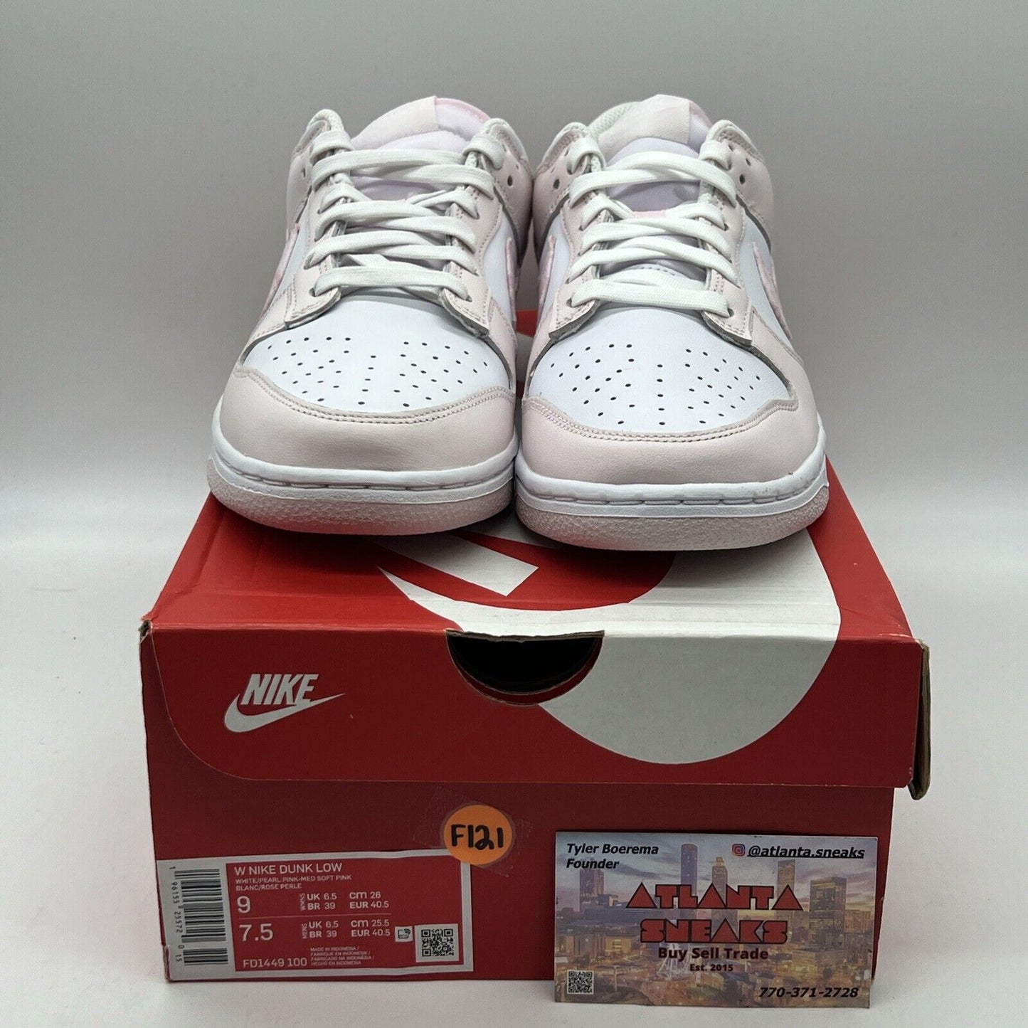 Size 9 - Nike Dunk Low Pink Paisley 2023 Brand New Og All White