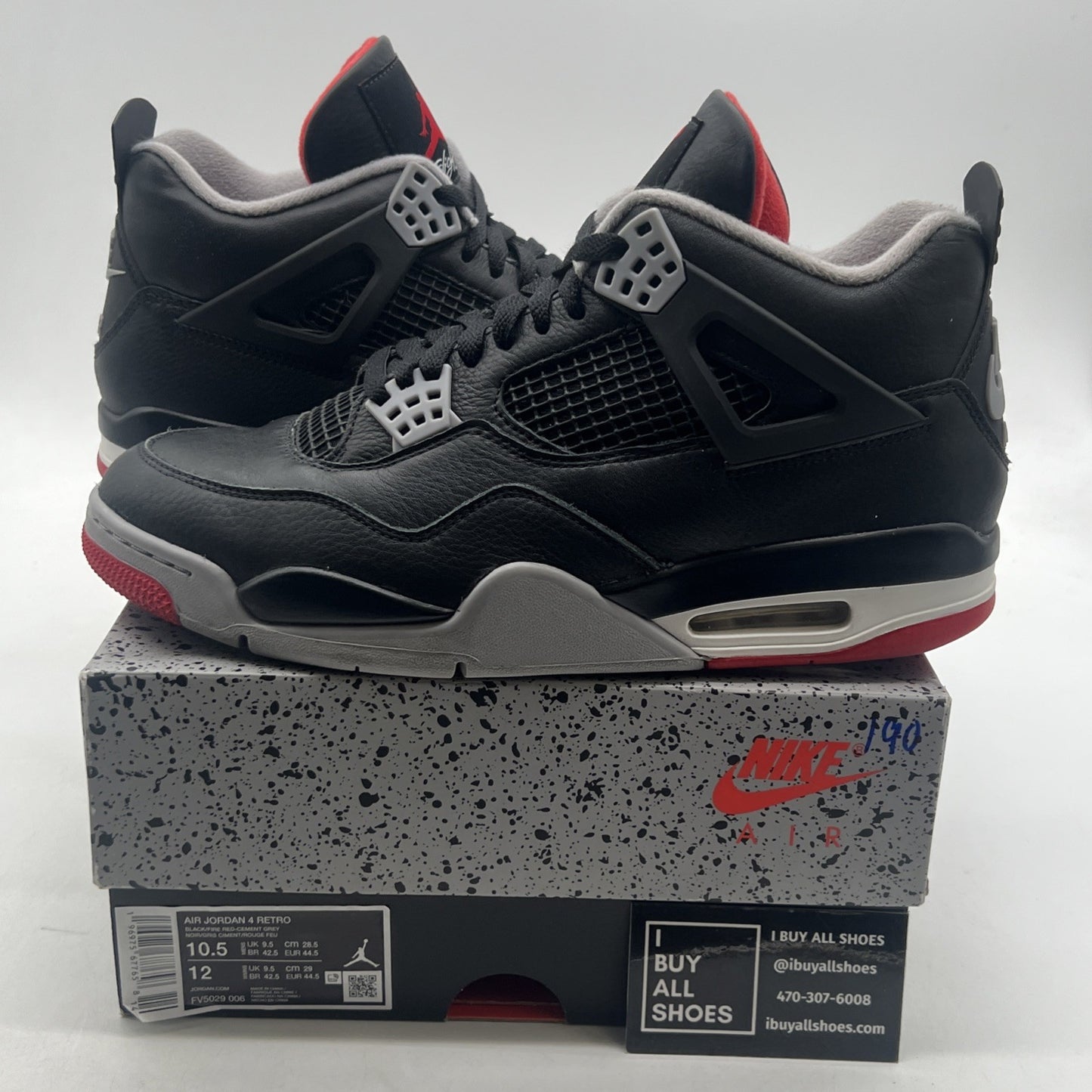 Size 10.5 - Air Jordan 4 Retro Bred Reimagined (FV5029-006)