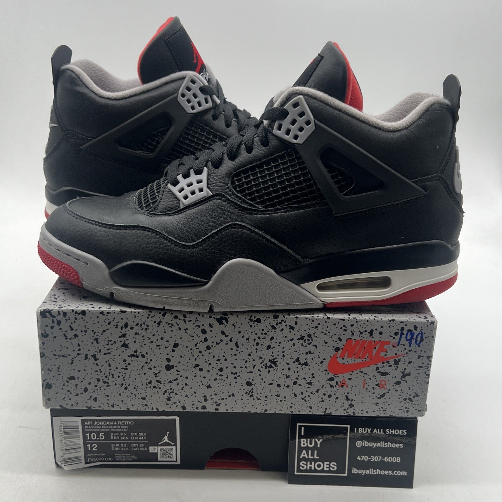 Size 10.5 - Air Jordan 4 Retro Bred Reimagined (FV5029-006)