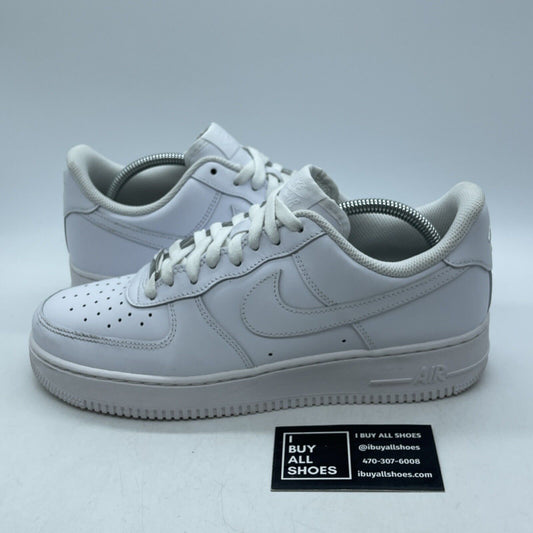 Size 9.5 - Nike Air Force 1 '07 Low Triple White Leather Suede (CW2288-111)