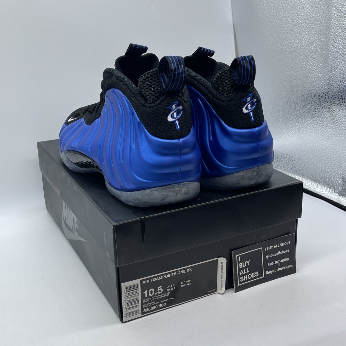 Size 10.5 - Nike Air Foamposite One XX Royal Black Blue (895320-500)