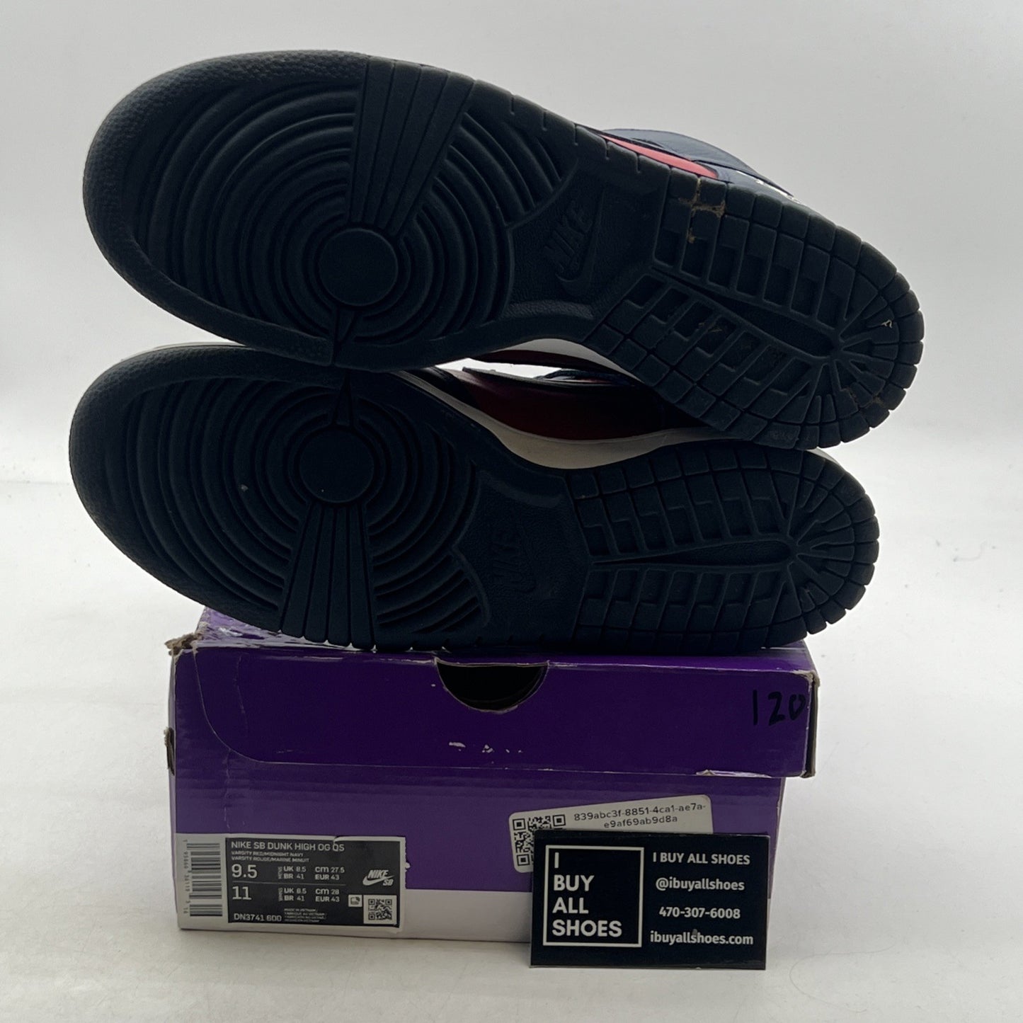 Size 9.5 - Supreme x Nike Dunk SB High By Any Means - Red Navy (DN3741-600)