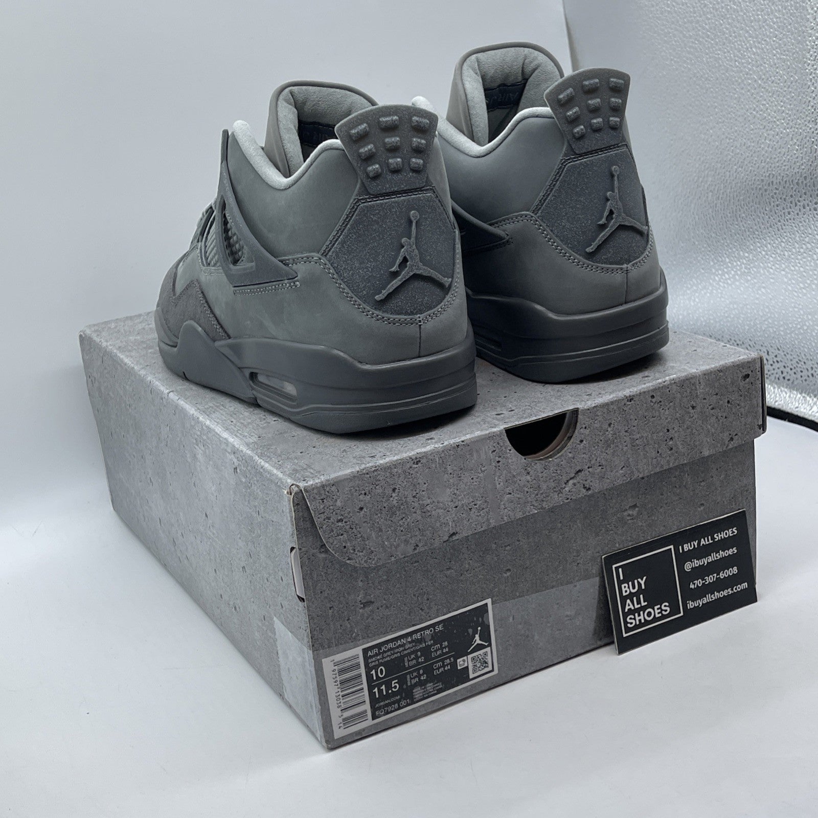 Size 10 - Air Jordan 4 Retro 2024 Paris Olympics Wet Cement (FQ7928-001)