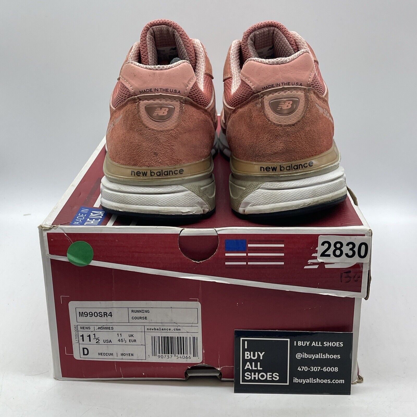 Size 11.5 - New Balance 990v4 Made in USA Sunrise Rose Suede (M990SR4)