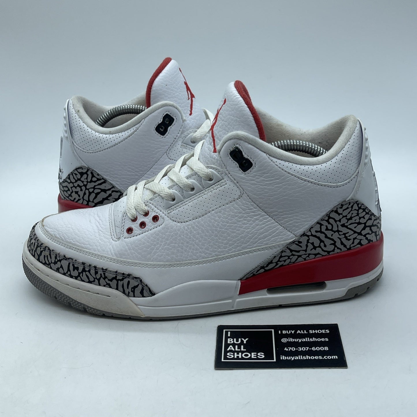 Size 10 - Jordan 3 Retro Hall of Fame 2018 Grey White Leather (136064-116)