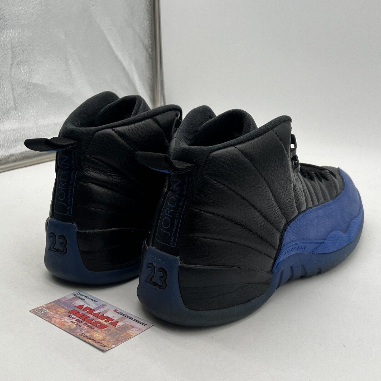 Size 12 - Air Jordan 12 Retro Game Royal Black Blue Leather (130690-014)