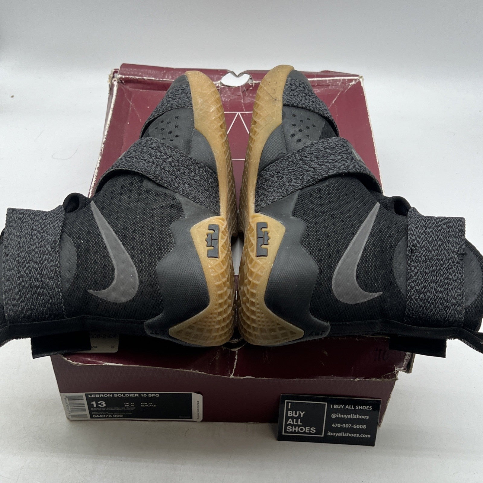 Size 13 - Nike LeBron Soldier 10 SFG Black Gum (844378-009)